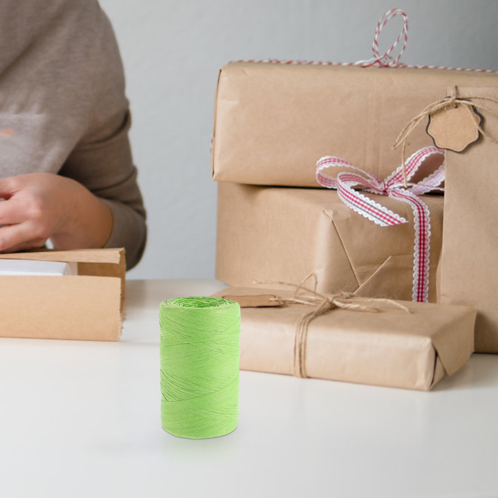 Papercraft Supply Ribbon - Цветная бумажная лента-рафия для упаковки подарков,