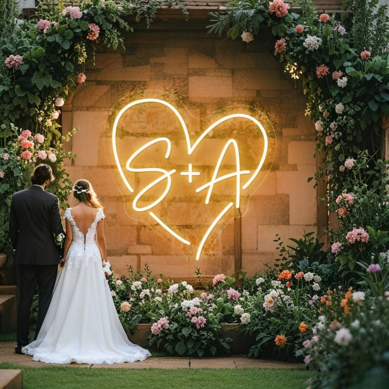 Wedding Party Supply - Светодиодная неоновая вывеска в форме сердца