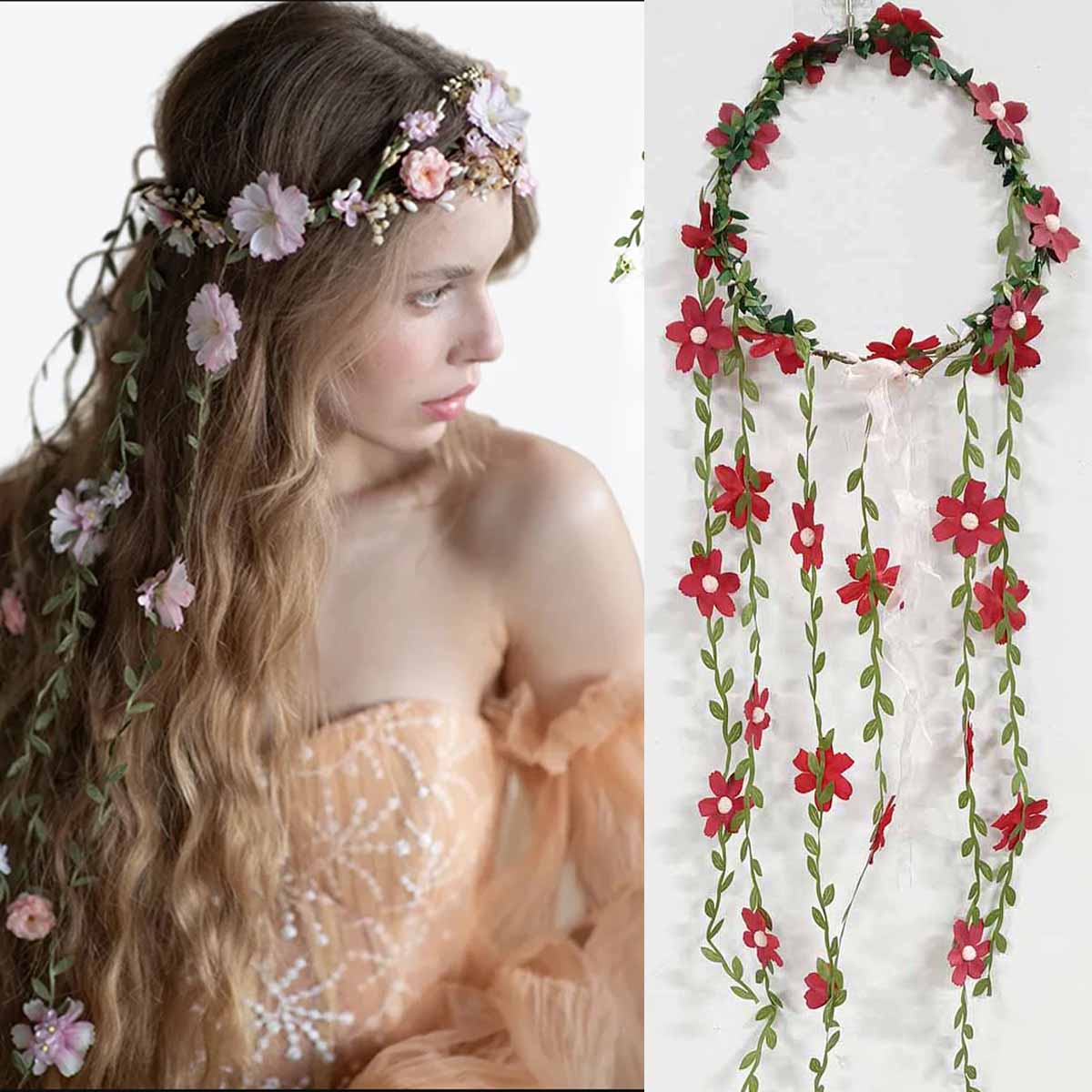 Wedding Arch Flower - Богемная повязка на голову с короной