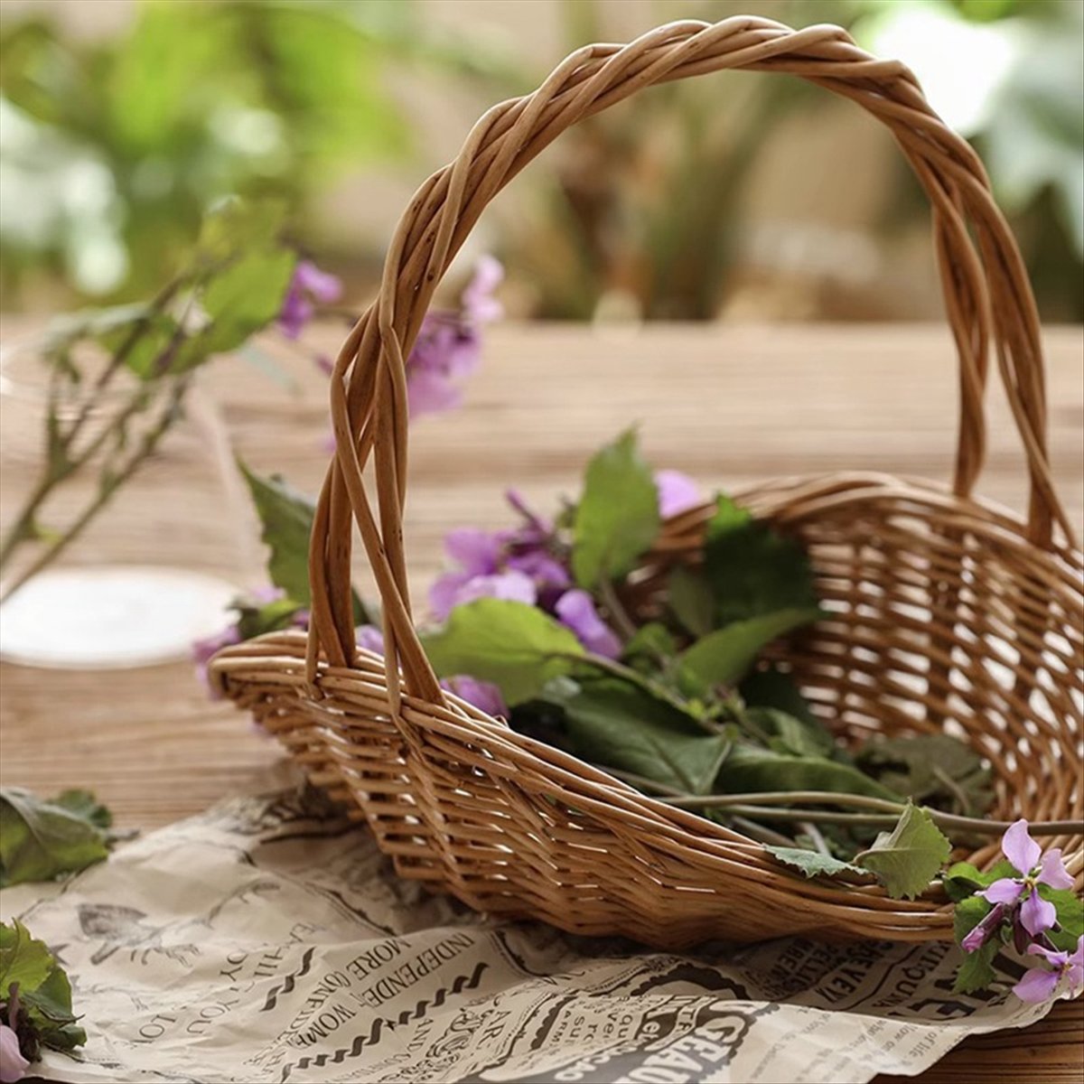 Flower Girl Basket - Плетеная корзина ABST: для пикника, пасхальных