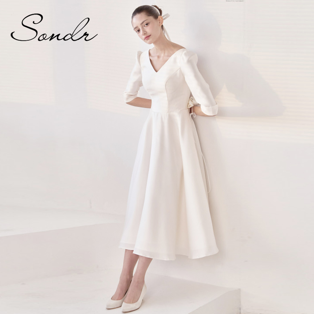Wedding Qq - Sondr атласные корейские свадебные платья с